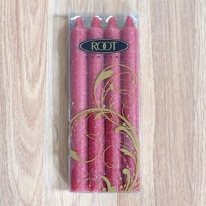 Root Dinner Candles Burgundy Colored New Unscented